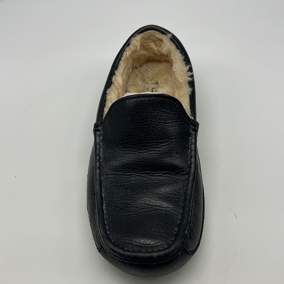 UGG - Ascot Grain Black Leather Shearling Sheepskin Lightweight Slippers Size 7 main image 15